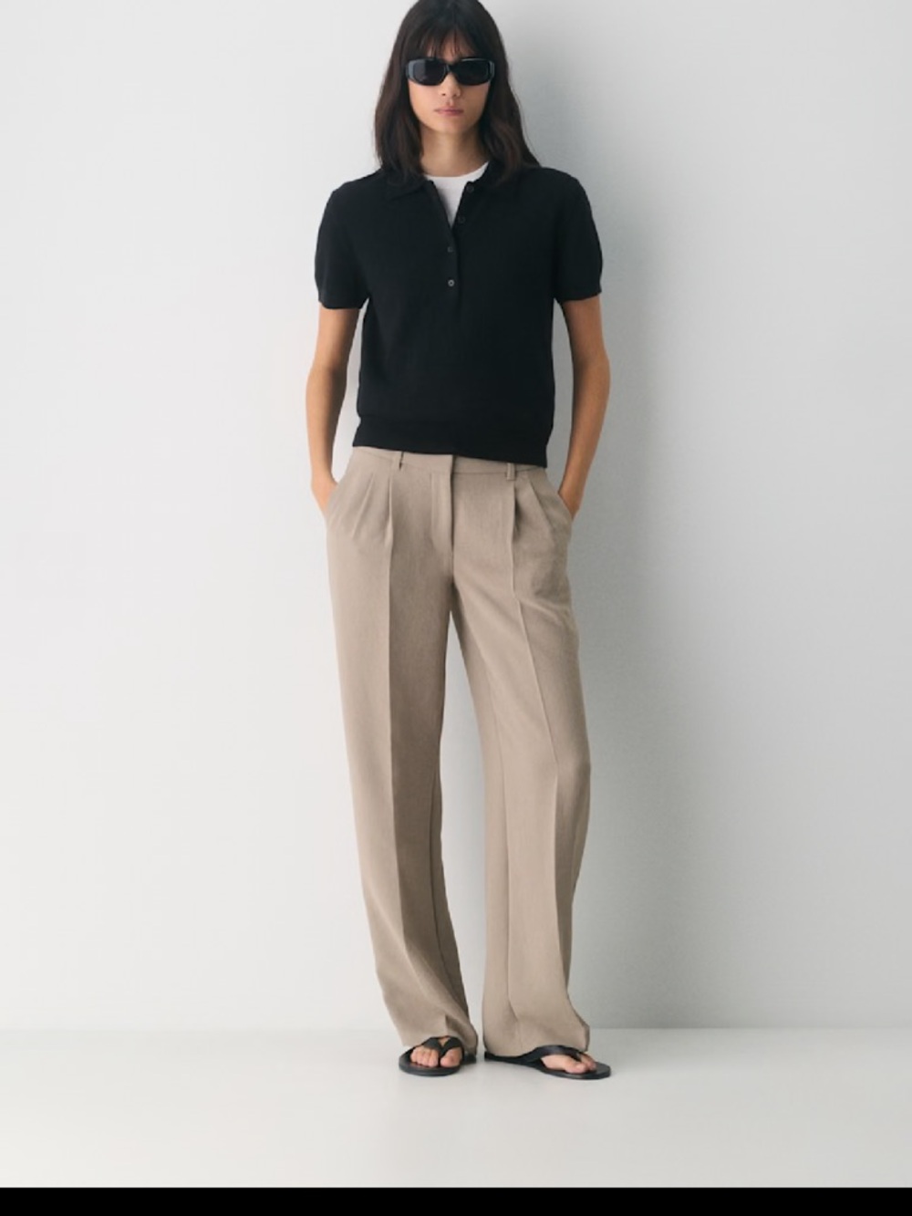Aritzia Effortless Wide-Leg Pants NWT -  Modern Taupe